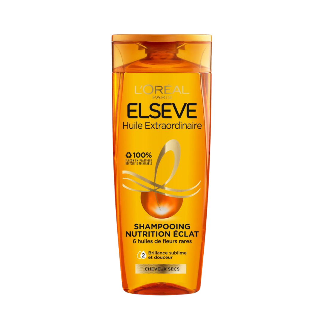 Elseve-Huile-Extraodinaire-shamp-Nutrition-eclat-400ml.png L’Oreal Paris Elseve Huile Extraodinaire Shampoing Nutrition 400ml – Image 1