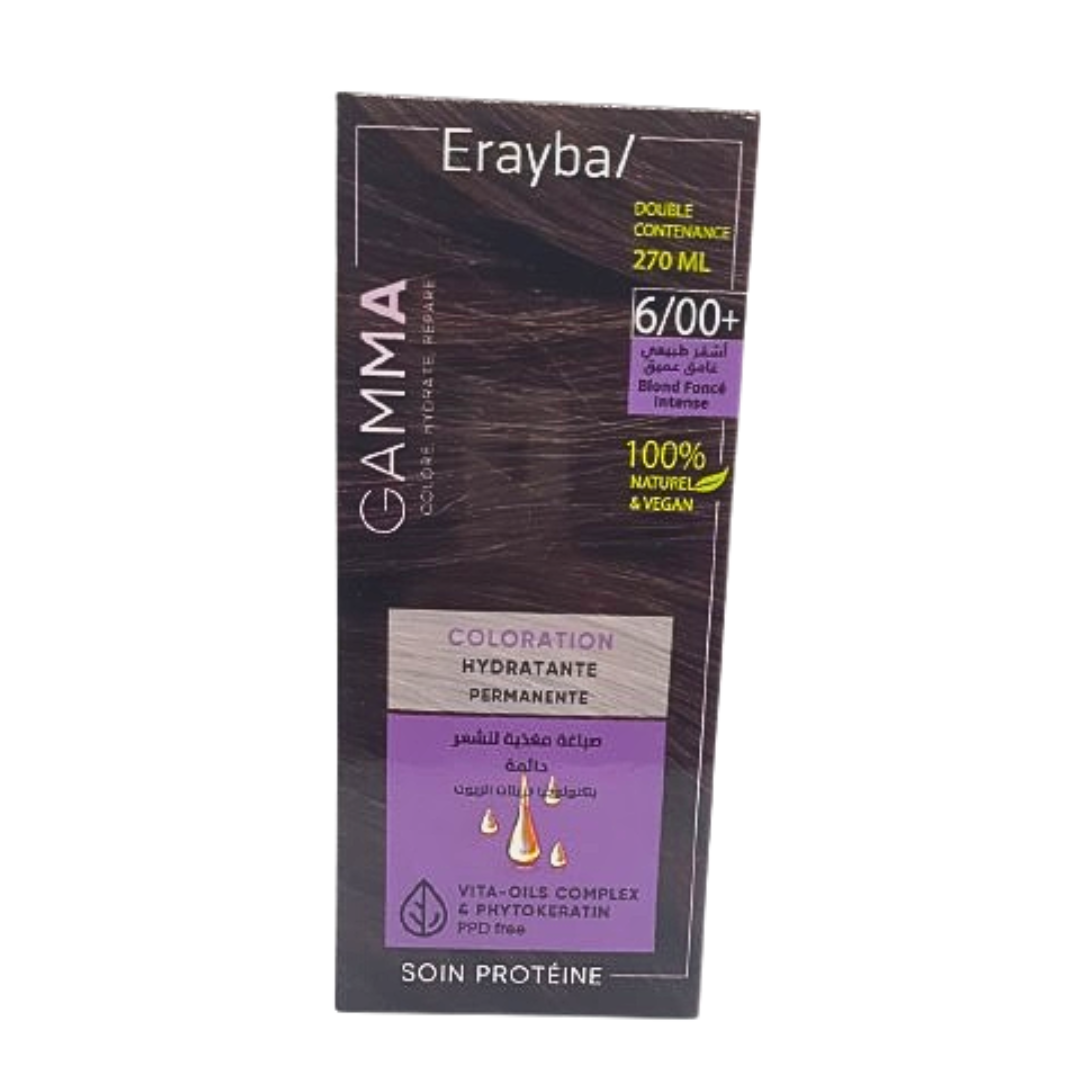 Erayba-Gamma-Coloration-600-Blond-Fonce-Intense.png Erayba Gamma Coloration 6/00+ Blond Fonce Intense – Image 1