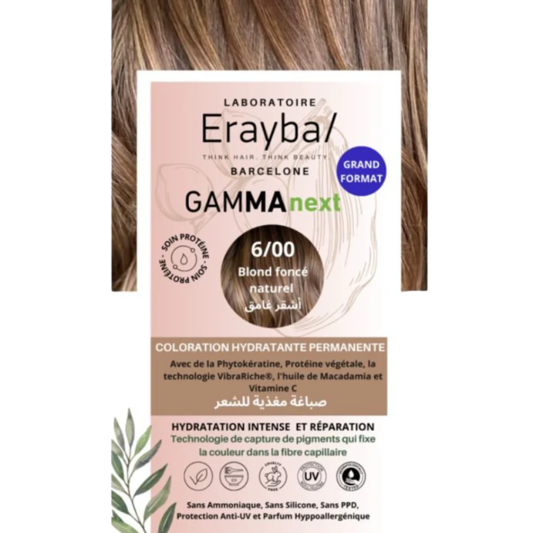 Erayba-Gamma-Next-Coloration-600-Blond-fonce-naturel-Coloration-Hydratante-Permanente.png Erayba Gamma Next Coloration 6/00 Blond fonce naturel Coloration Hydratante Permanente – Image 1
