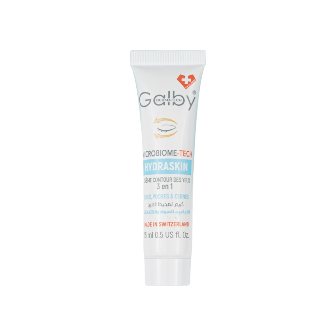 Galby-Dermatech-Hydraskin-Creme-Contour-des-Yeux-15ml.png Galby Dermatech HYDRASKIN Contour Des Yeux Rides et Poches & Cernes 3 en 1 15ml – Image 1