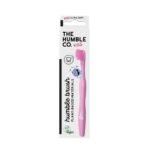 HUMBLE BROSSE A DENTS POUR ENFANTS ROSE A BASE DE PLANTES