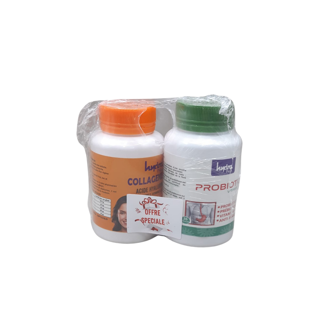 Hydra-Plus-Collagene-Pro-60gelulesProbiotic-36gelules-Pack.png Hydra Plus Collagene Pro 60 Gelules+Probiotic 36 Gelules Pack – Image 1