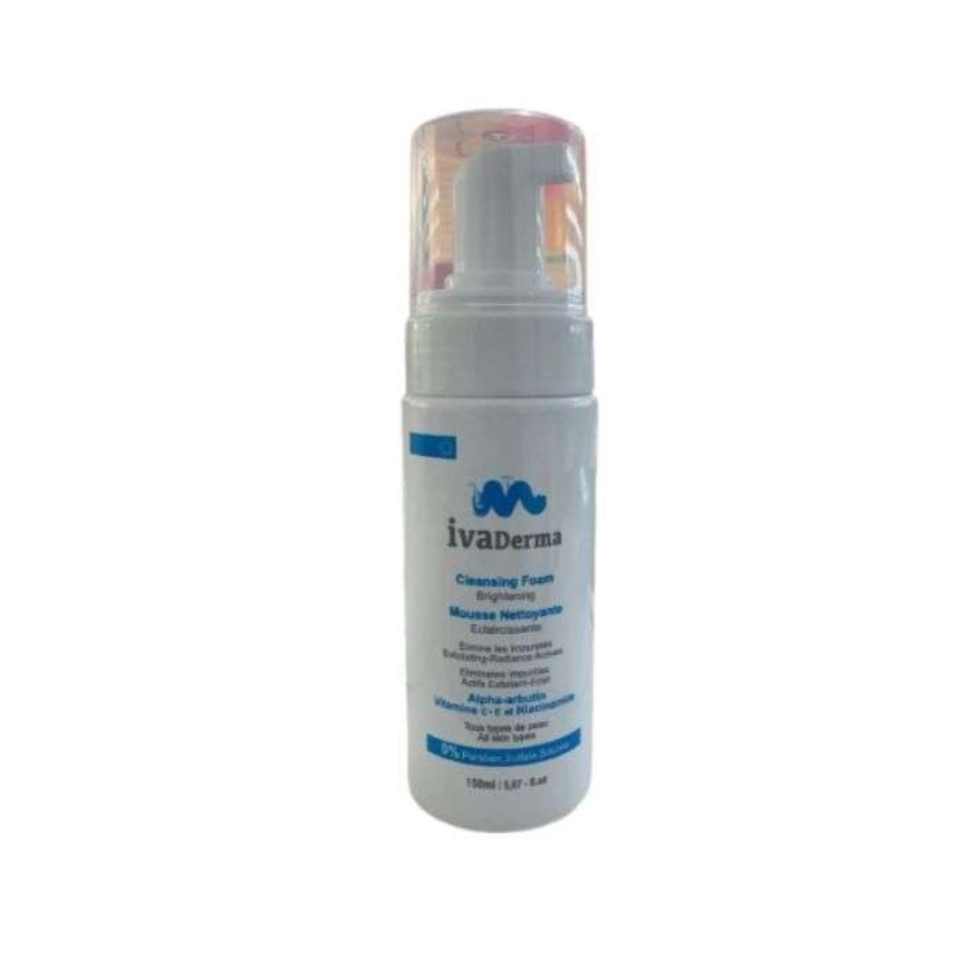 Ivaderma-Mousse-nettoyant-Eclaircissant-150ml.png Ivaderma Mousse Nettoyant Eclaircissant 150ml – Image 1
