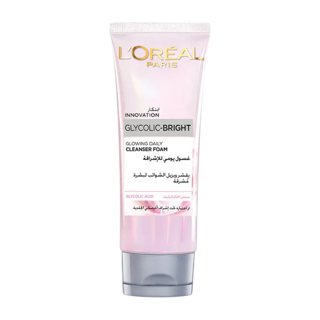 LOreal-Glucolic-Bright-Foam-Cleanser-100ml.png L’Oreal Paris Glycolic Bright Foam Cleanser 100ml – Image 1