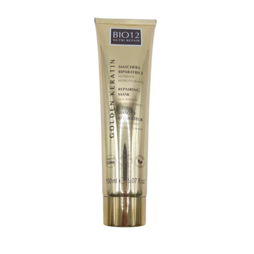MD-BIO12-Gold-keratin-Masque-reparateur-150ml.png M&D BIO12 Gold keratin Masque Reparateur 150ml – Image 1