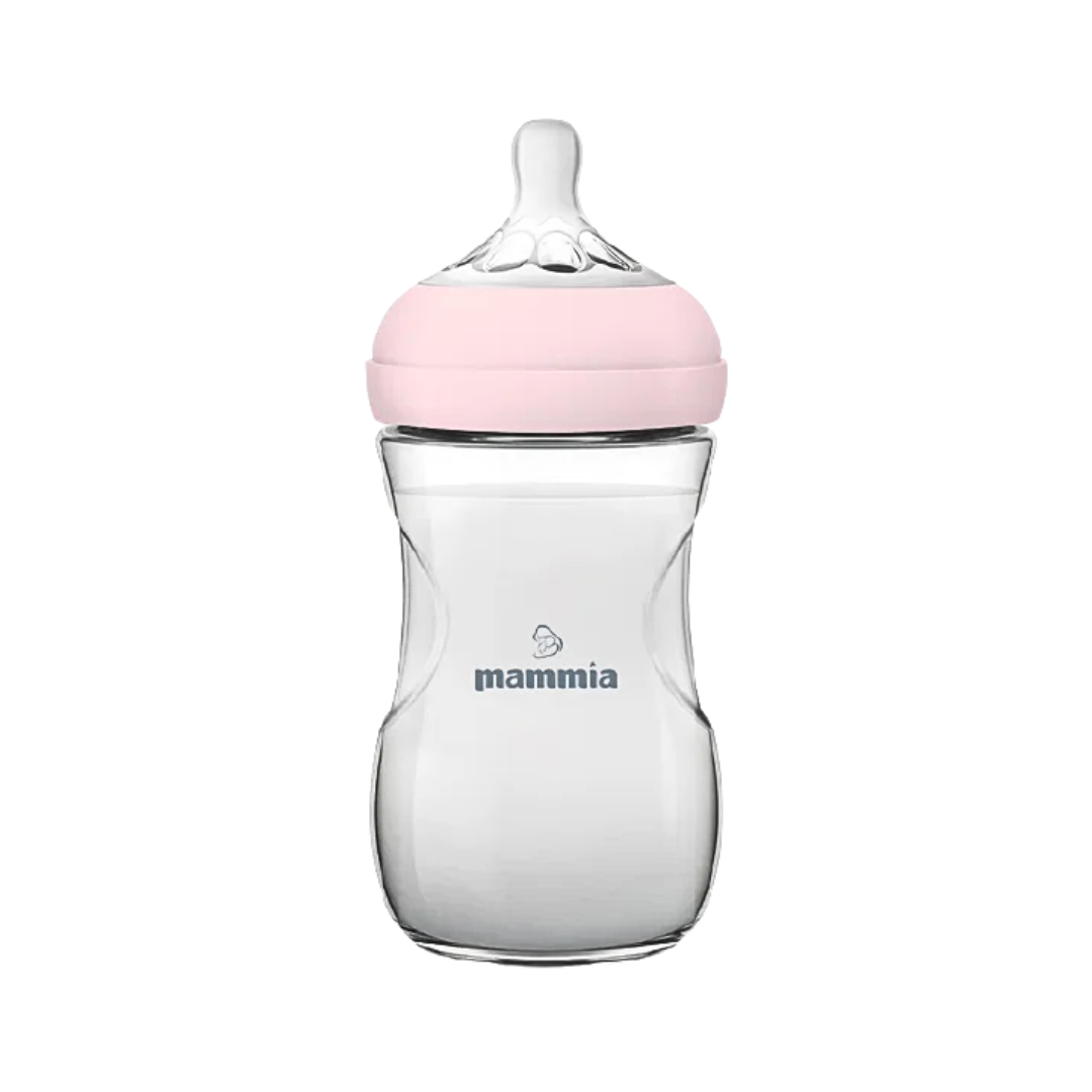 Mammia-Natural-Feeling-330ml-Rose.png Mammia Biberon Natural Feeling 330ml Rose – Image 1