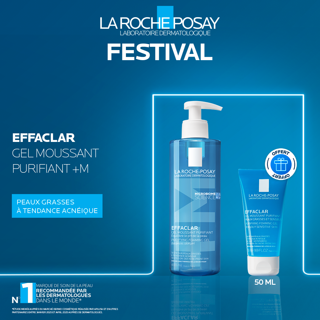 OFFRE-7.png La Roche-Posay Effaclar Gel Moussant Peau Grasse Acnéique | 400ml = GEL MOUSSANT 50ML OFFERT – Image 1