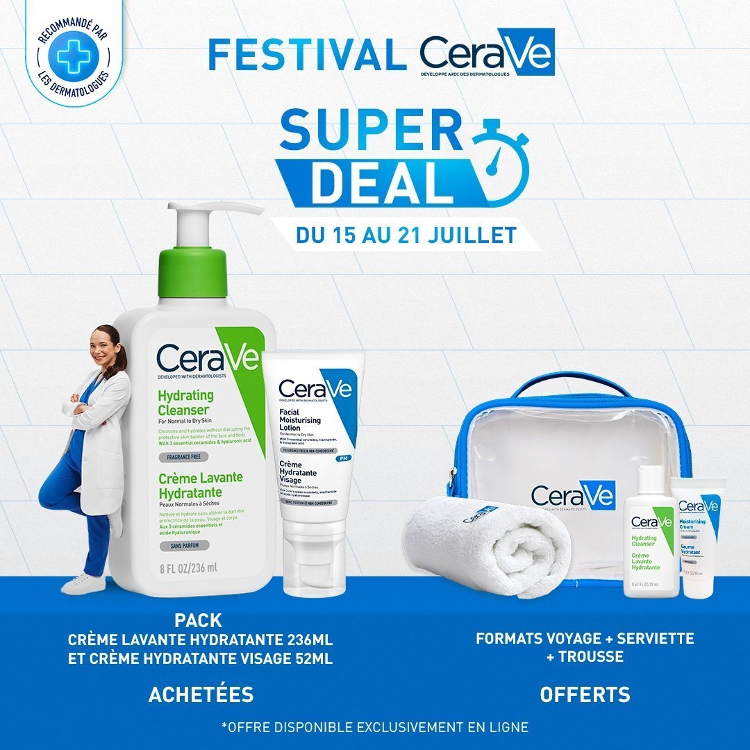 OFFRE-SUPERDEAL-2.jpeg SUPER DEAL Crème Lavante Hydratante | 236ml + Crème Hydratante Visage | 52ml – Image 1