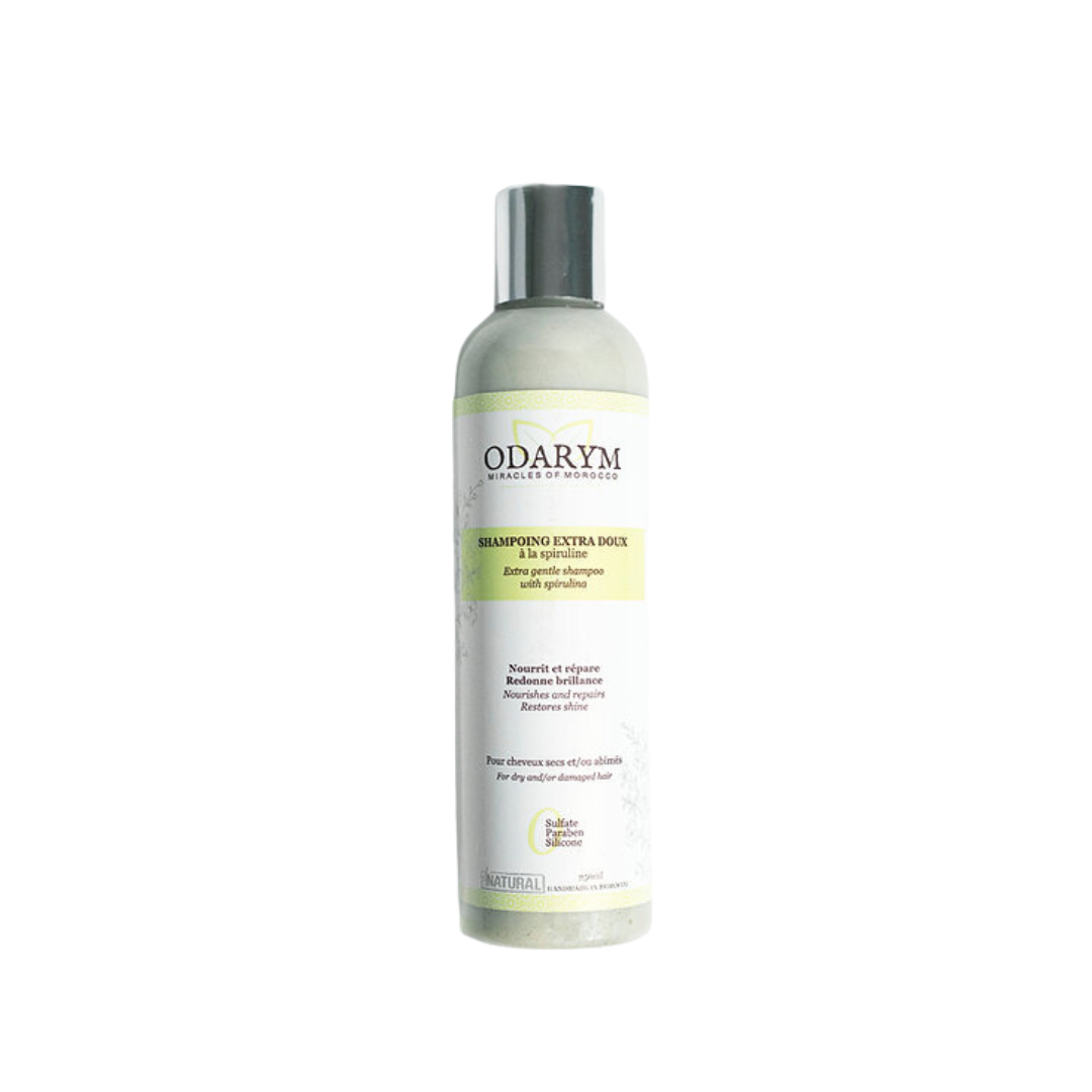 Odarym-shamp-extra-doux-a-la-spiruline-250ml-1-1.png Odarym Shampooing Liquide EXTRA DOUX à La Spiruline et à L’huile de Coco – Image 1
