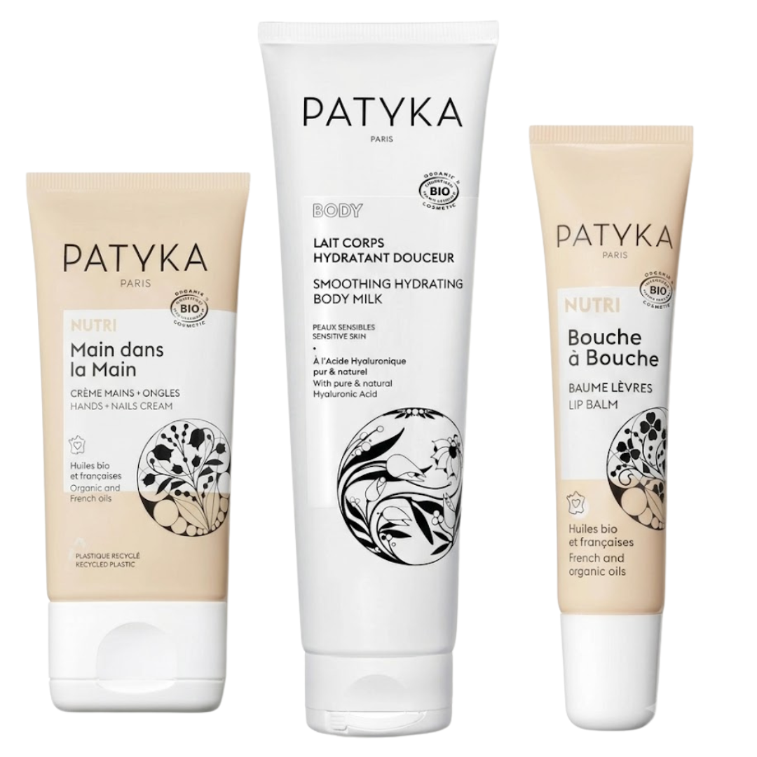 Patyka-Coffret-Lait-CorpsNutri-mainsNutri-Bouche-.png Patyka Lait Corps+Nutri mains+Nutri Bouche Coffret – Image 1
