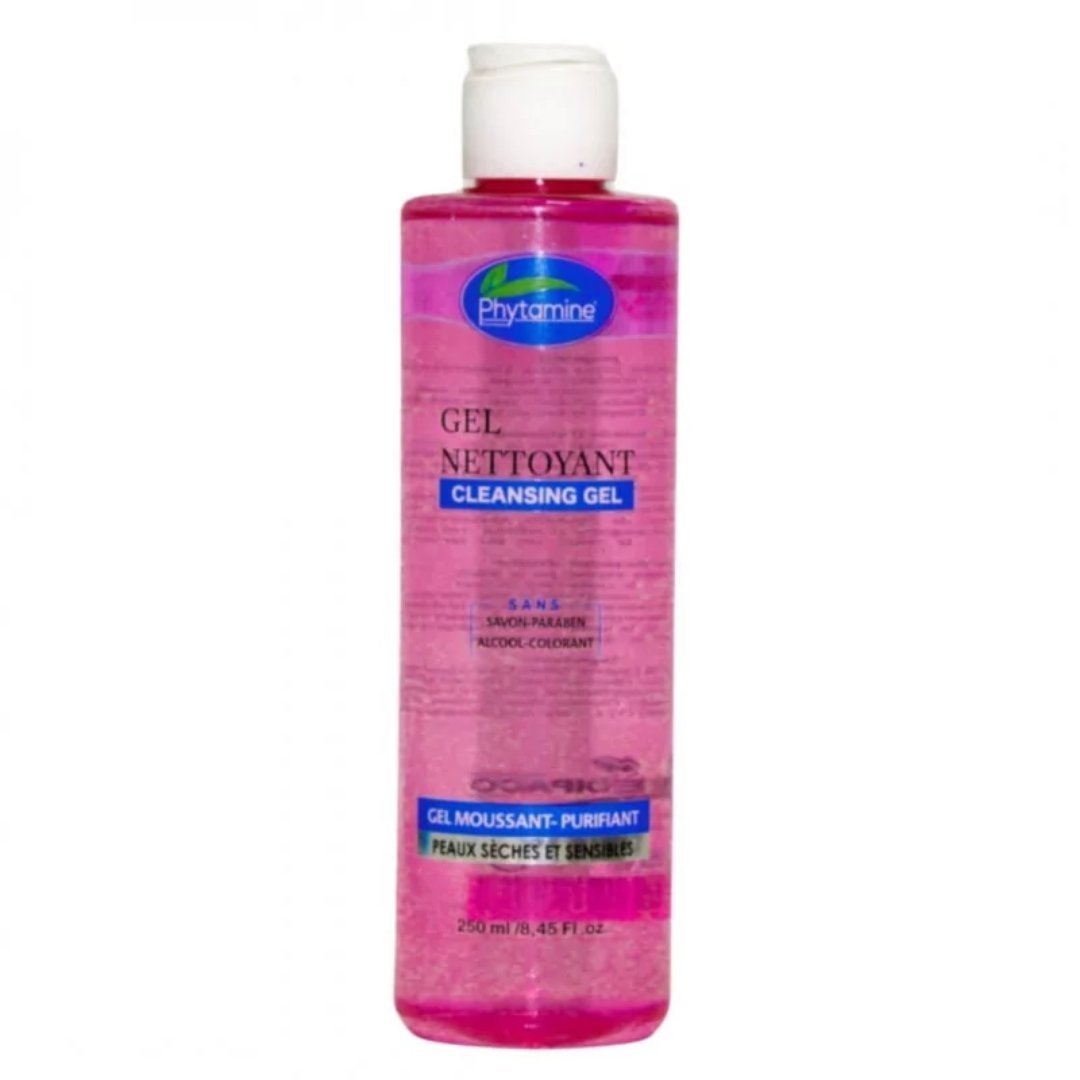 Phytamine-Gel-nettoyant-Ps-250ml-1.jpg Phytamine Gel Nettoyant Peaux Sèches et Sensibles 250 ml – Image 1