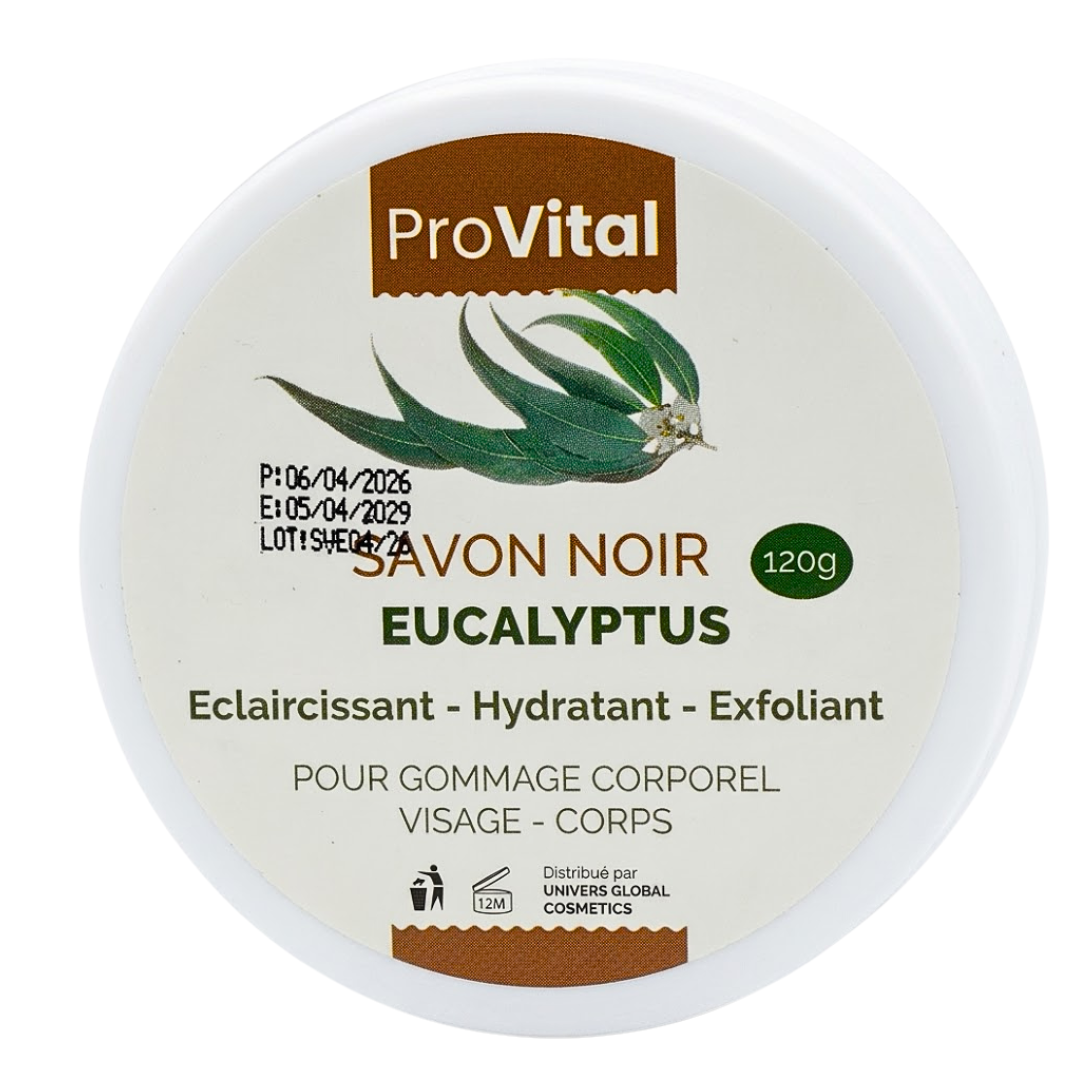 Pro-Vital-Savon-Noir-Eucalyptus-120g.png Pro Vital Savon Noir Eucalyptus 120G – Image 1