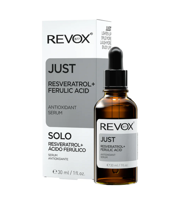 REVOX-JUST_RESVERATROL_FERULIC_ACID-1.png REVOX B77 JUST Resvératrol + Acide Férulique 30ML – Image 1