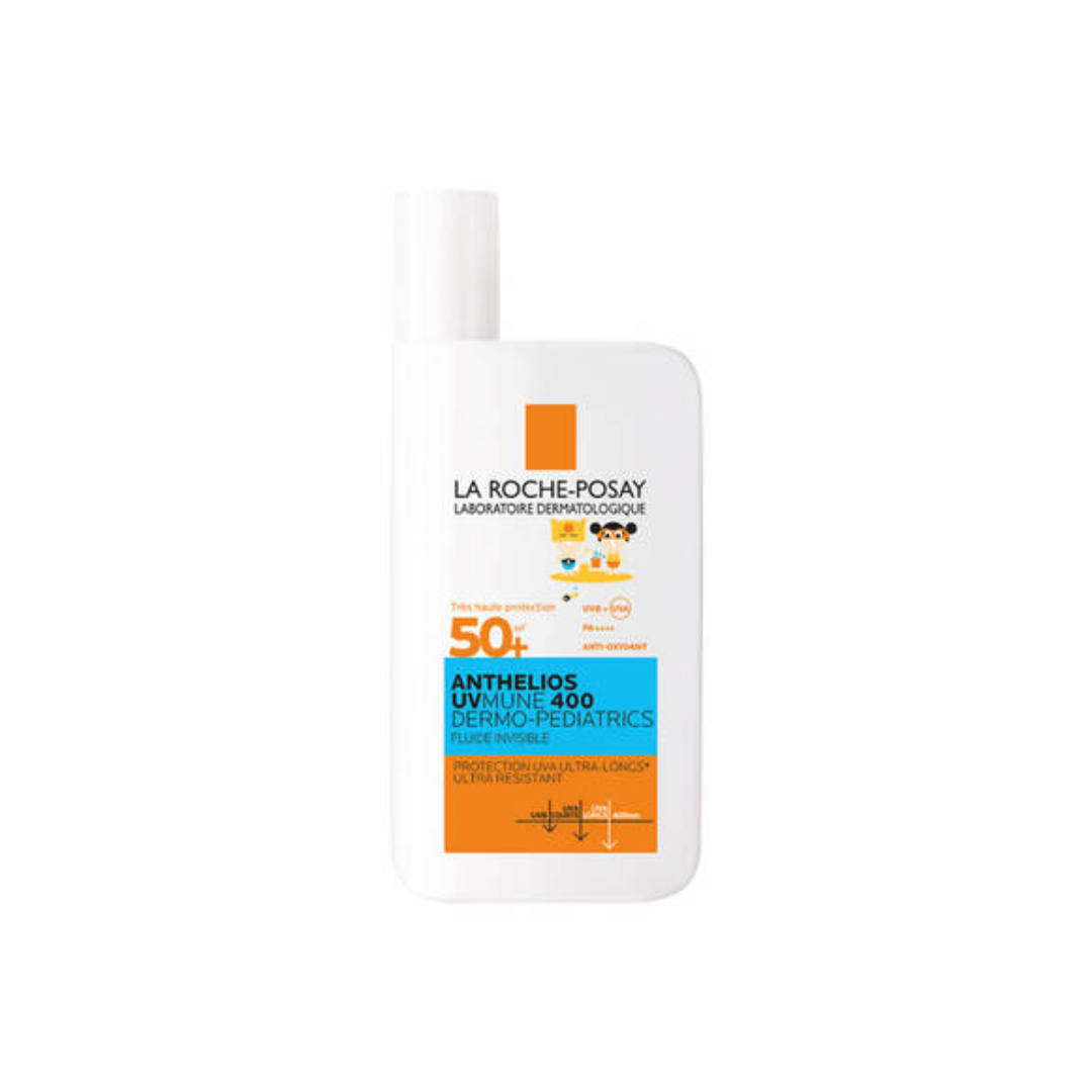 Rp-Anthelios-dermo-pediatrics-Fluide-UVMUNE-400-spf50-50ml-1.png LA ROCHE POSAY ANTHELIOS UVMUNE 400 DERMO-PEDIATRICS FLUIDE INVISIBLE SANS PARFUM SPF50+ – Image 1