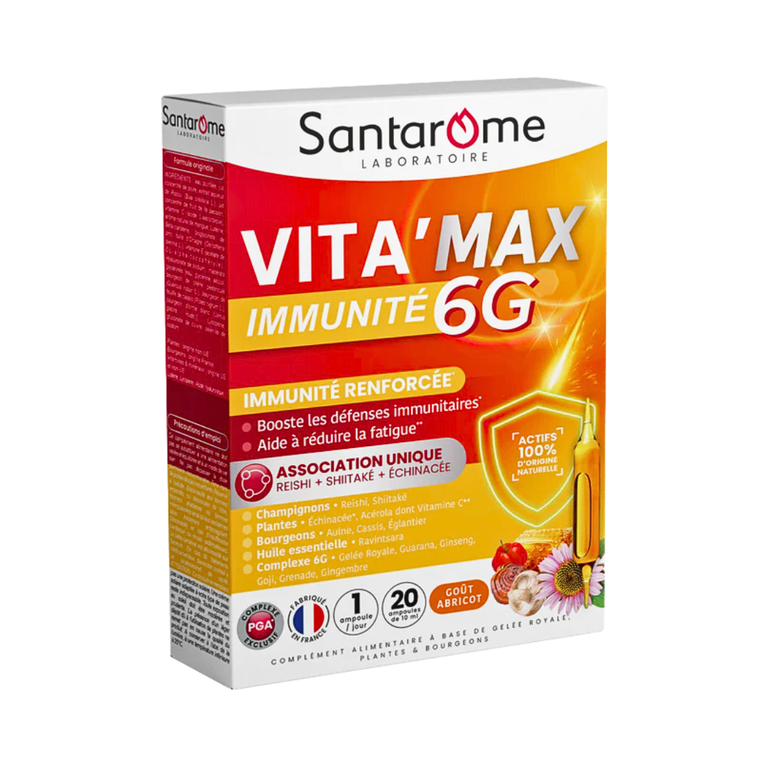 Santarome-VitMax-6G-20Amp10ml.png Santarome Vit’Max 6G 20Ampoules x 10ml – Image 1