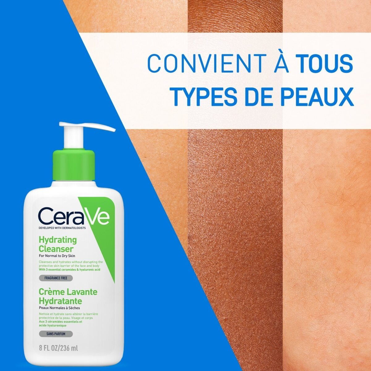 CeraVe Crème Lavante Hydratante Peau Normale à Sèche | 236ml Bis – Image 7