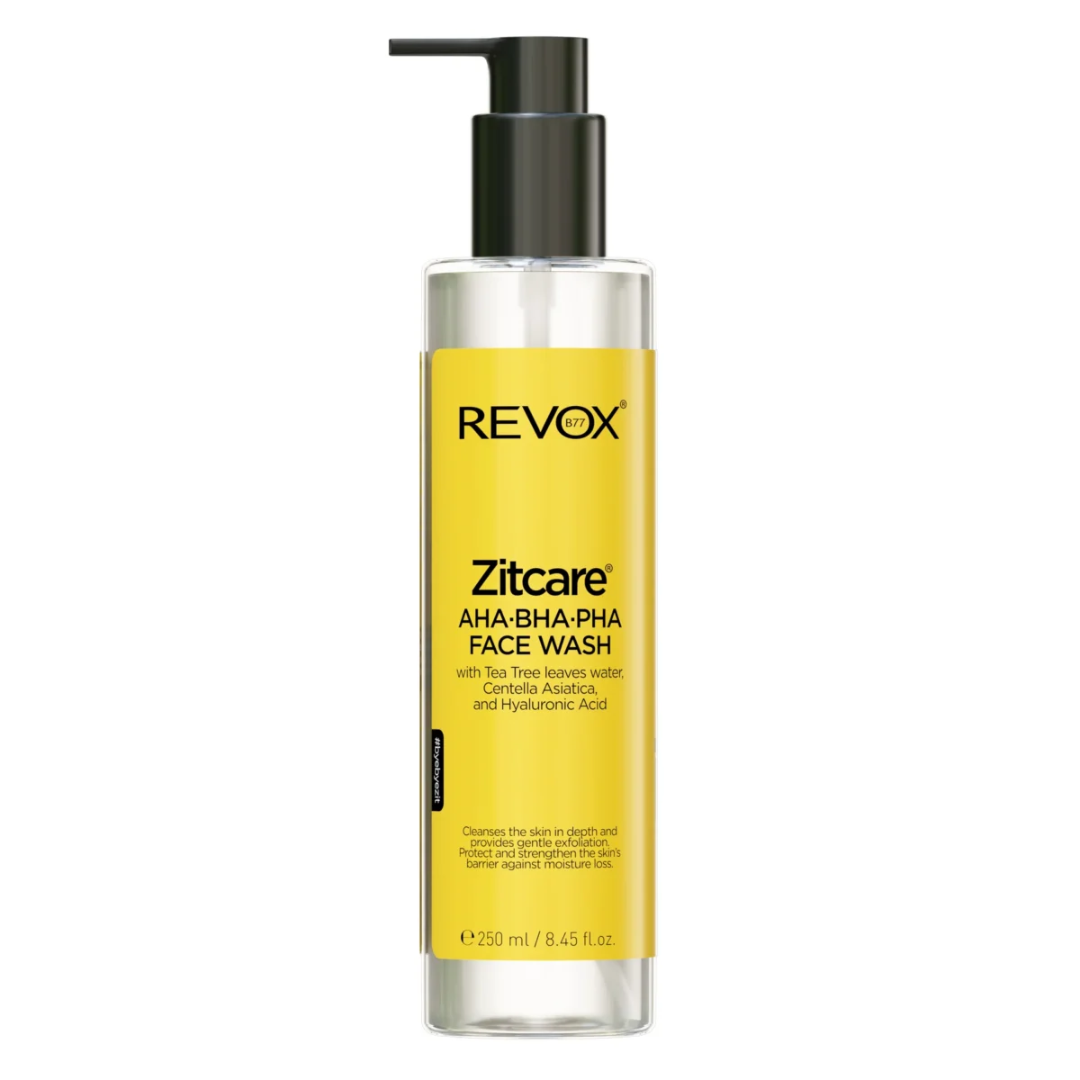 ZITCARE-AHA.BHA_.PHA_.-FACE-WASH-250ml-1.png REVOX ZITCARE AHA.BHA.PHA. FACE WASH 250ml – Image 1