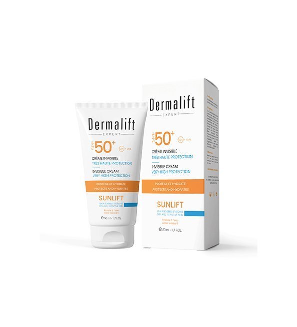dermalift-sunlift-inv-1.jpg Dermalift sunlift Crème Invisible 50+ 50ml – Image 1