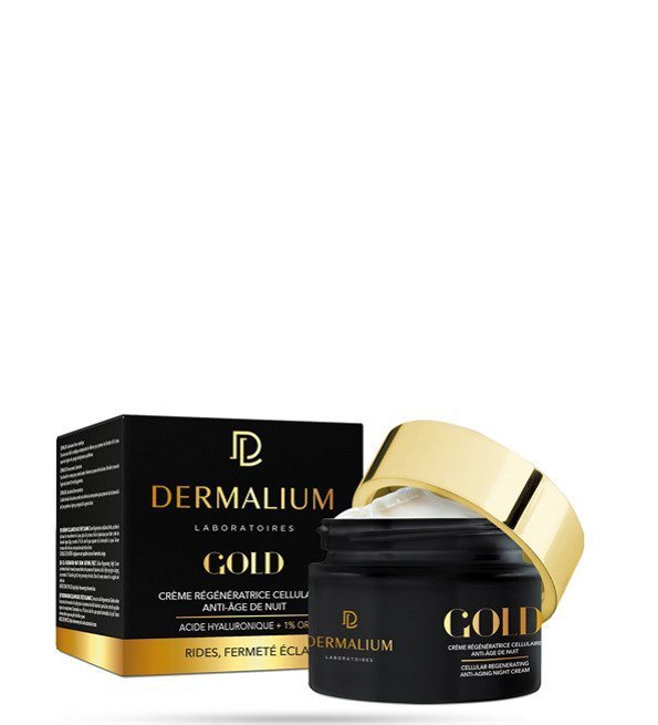 dermalium-gold-night.jpg DERMALIUM GOLD CRÈME RÉGÉNÉRATRICE CELLULAIRE ANTI-ÂGE DE NUIT 50ML – Image 1