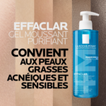 La Roche-Posay Effaclar Gel Moussant Peau Grasse Acnéique | 400ml = GEL MOUSSANT 50ML OFFERT – Image 4