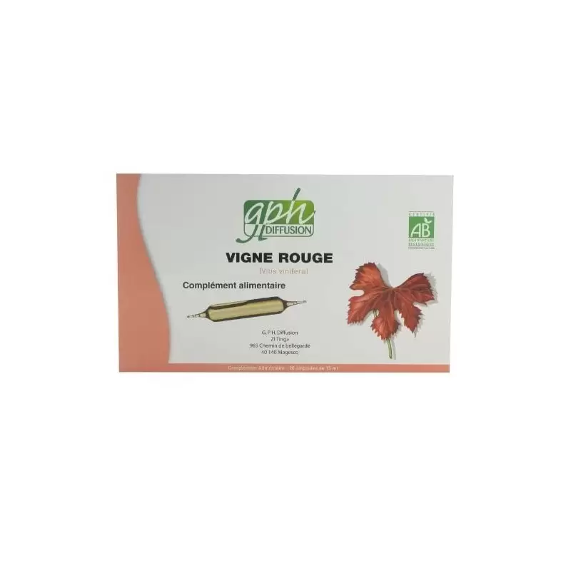 gph-diffusion-vigne-rouge-bio-15ml-boite-20-ampoules.webp GPH Diffusion Vigne Rouge 20ampoules*15ml – Image 1