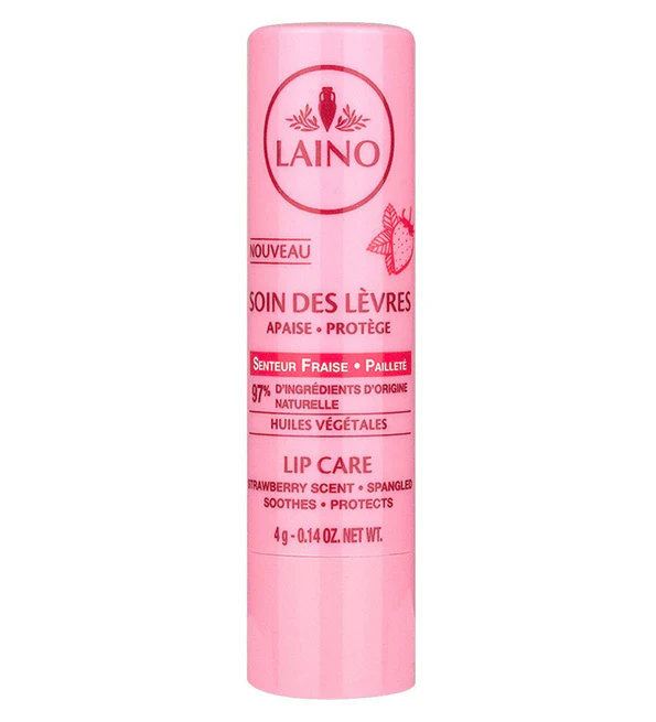laino-frais.webp Laino Soin Des Lèvres Pailleté Senteur Fraise – 4 G – Image 1