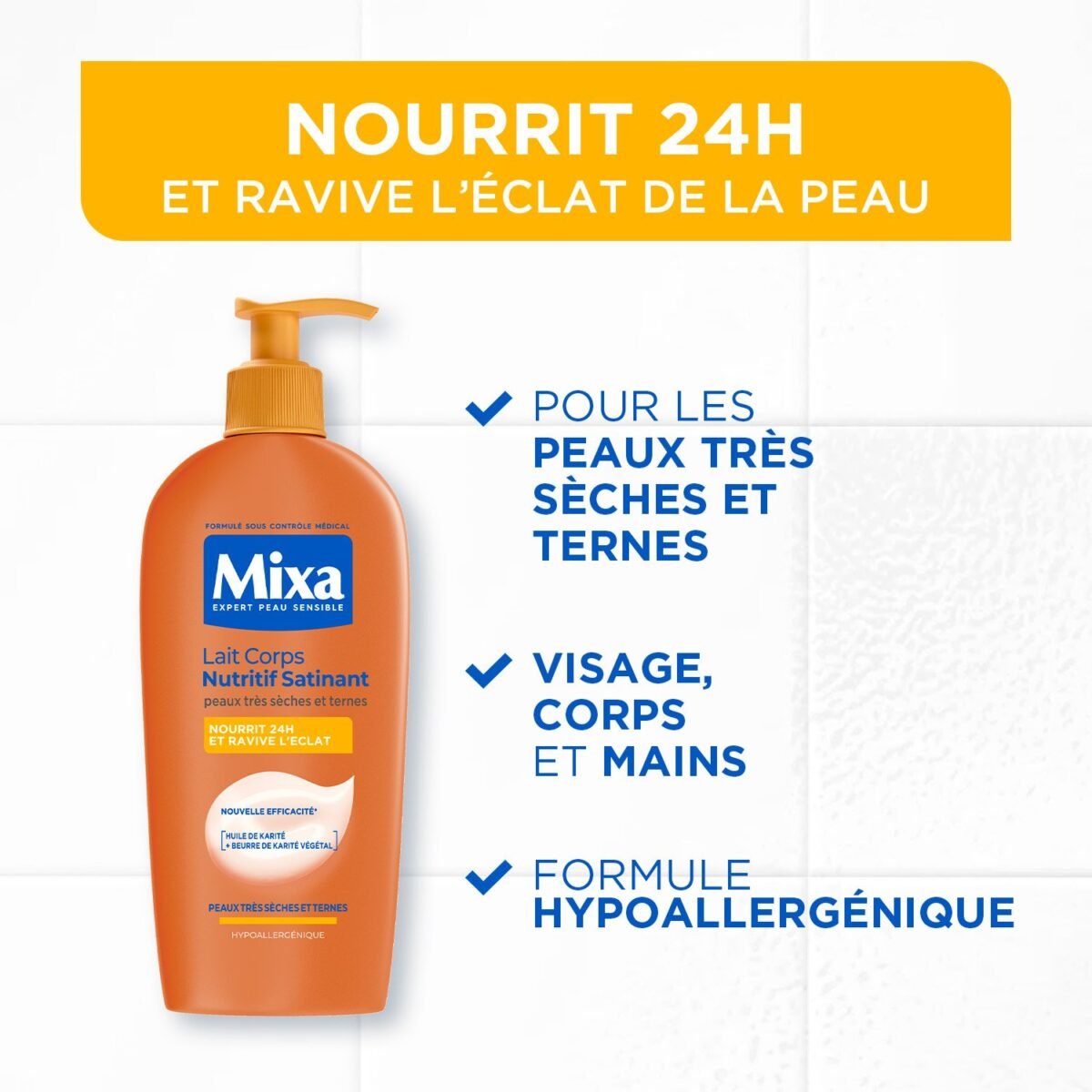 Mixa Lait Corps Nutritif Satinant 250ml – Image 2